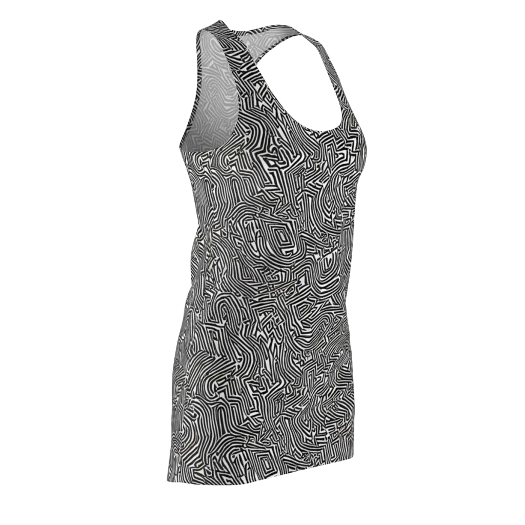 Obsidian Maze on Racerback Dress — Front Side