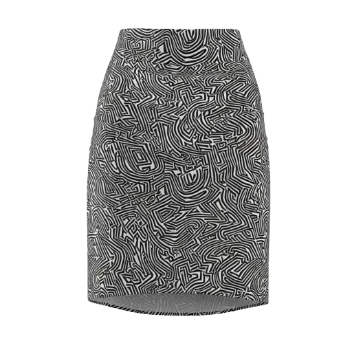 Obsidian Maze on a Pencil Skirt
