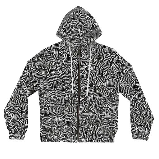 Obsidian Maze on a Women's Full-Zip Hoodie