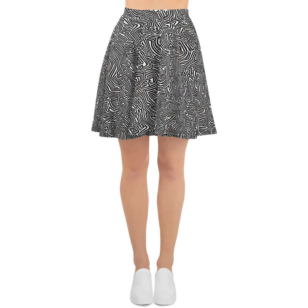 Obsidian Maze on Skater Skirt — Front