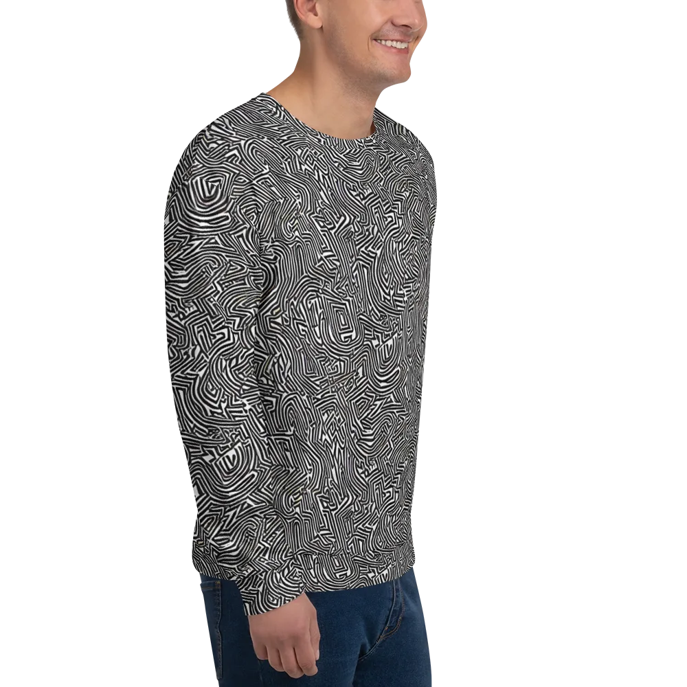 Obsidian Maze on Sweatshirt — Right Front