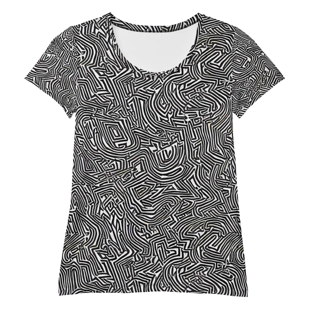 Obsidian Maze on Women's Athletic T-Shirt — Front