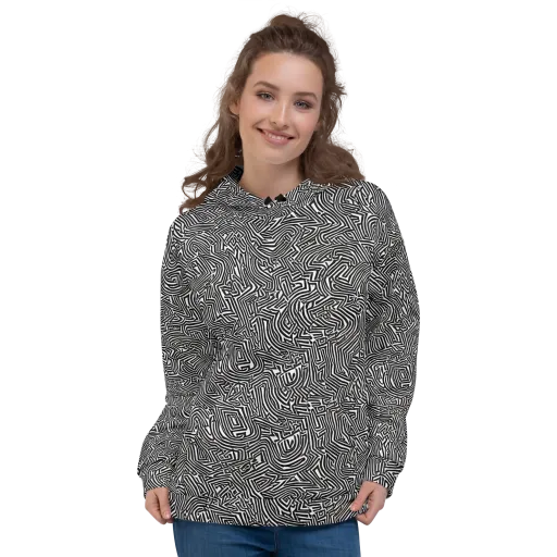 Obsidian Maze on a Hoodie