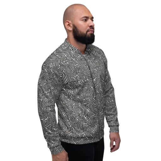 Obsidian Maze on a Bomber Jacket