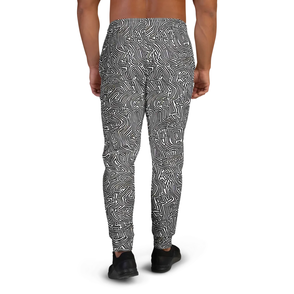 Obsidian Maze on Men's Joggers — Back