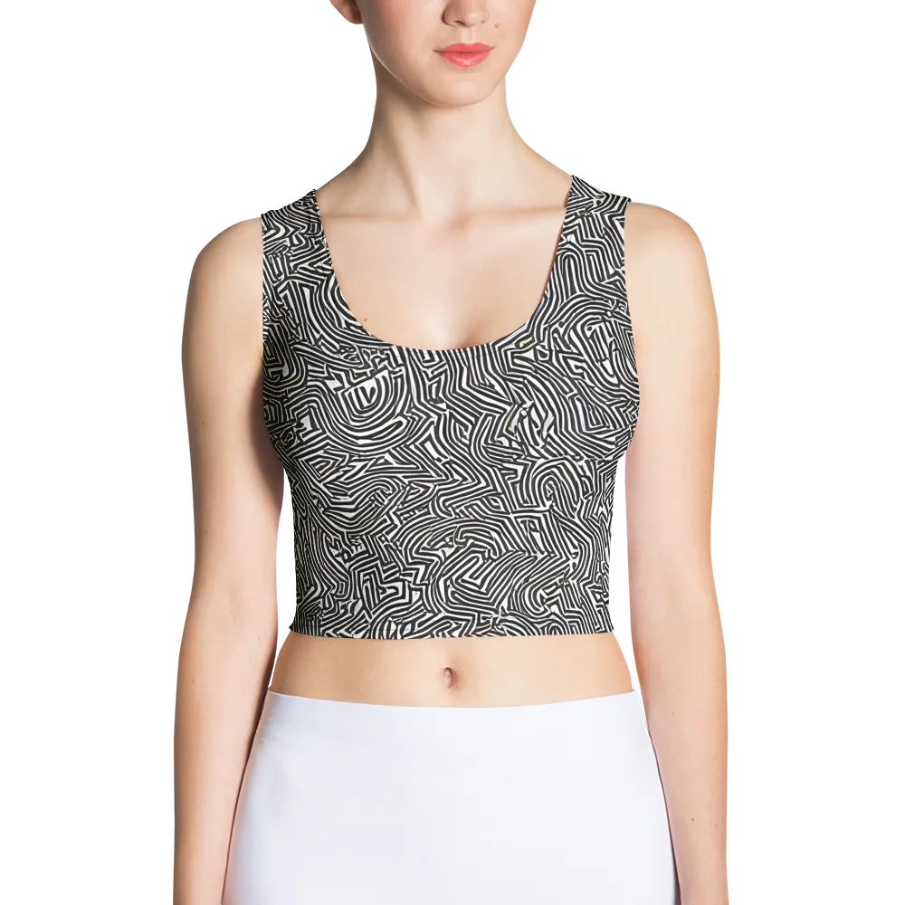 Obsidian Maze on Crop Top — Front