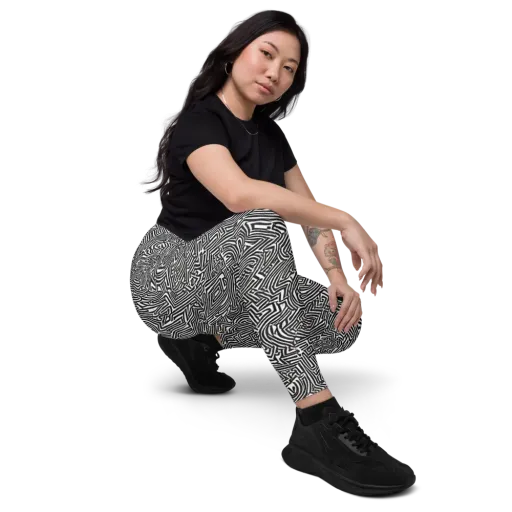 Obsidian Maze on a Leggings with Pockets