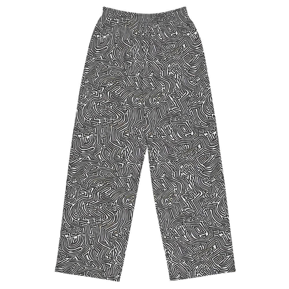 Obsidian Maze on Wide-Leg Pants — Front