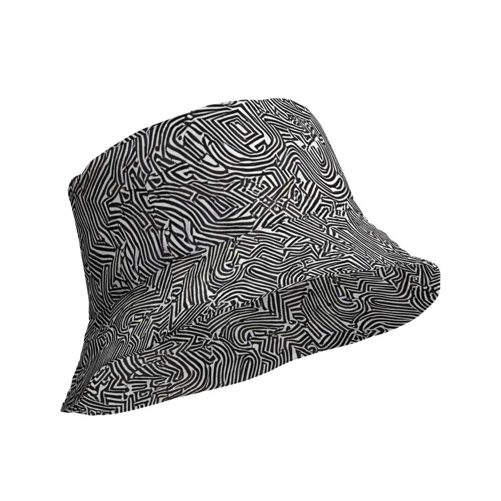 Obsidian Maze on Reversible Bucket Hat — Product details Outside