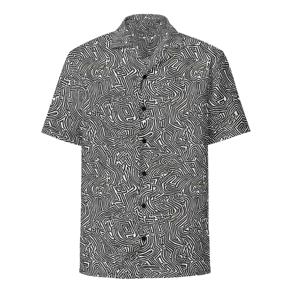 Obsidian Maze on Button Shirt — Front