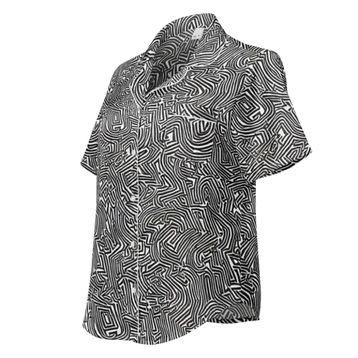 Obsidian Maze on a Women's Short Sleeve Pajama Top