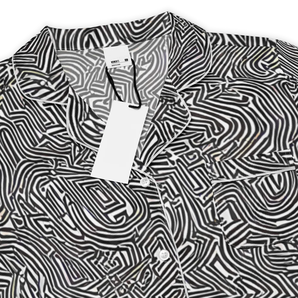 Obsidian Maze on Women's Short Sleeve Pajama Top — Product details