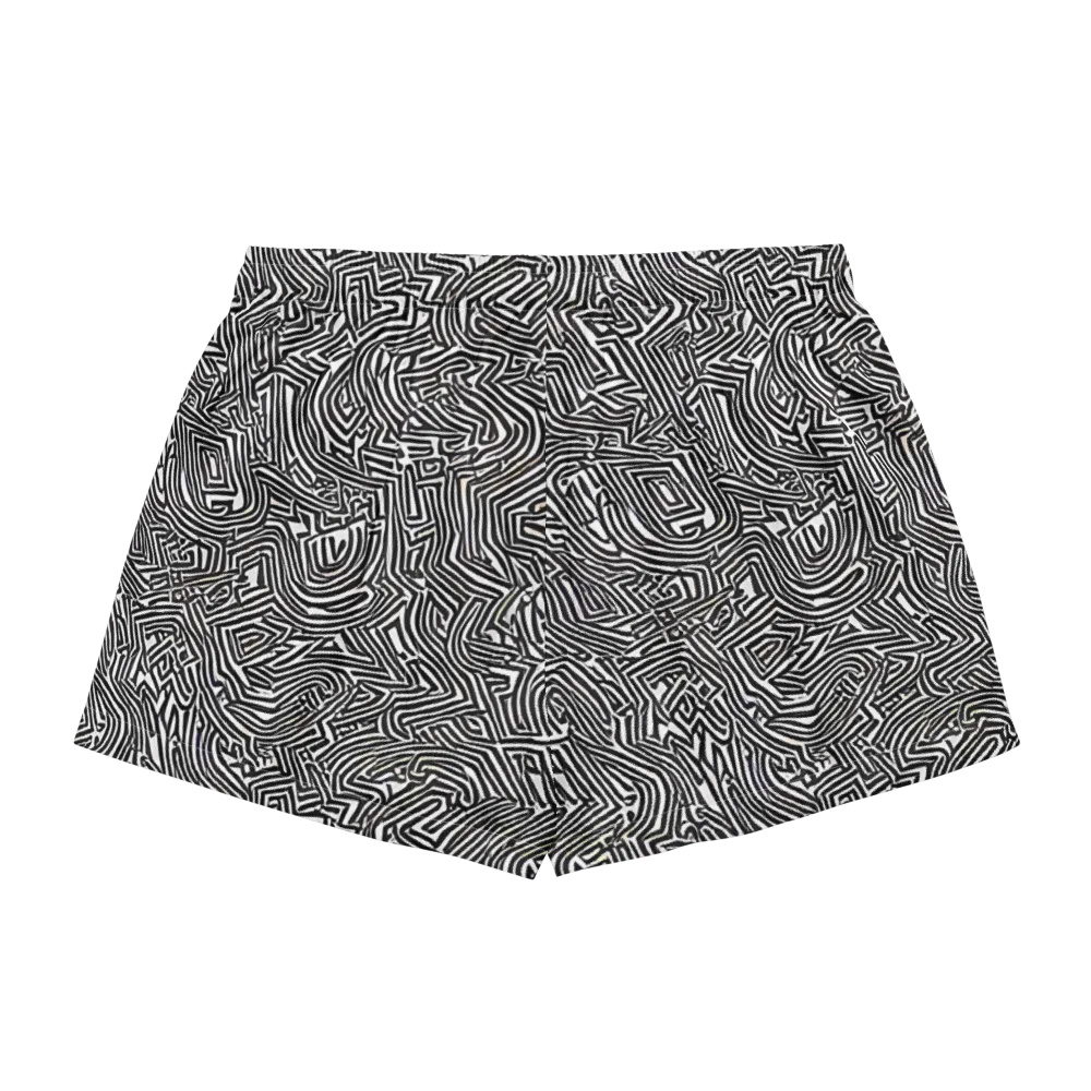 Obsidian Maze on Women's Pajama Shorts — Back