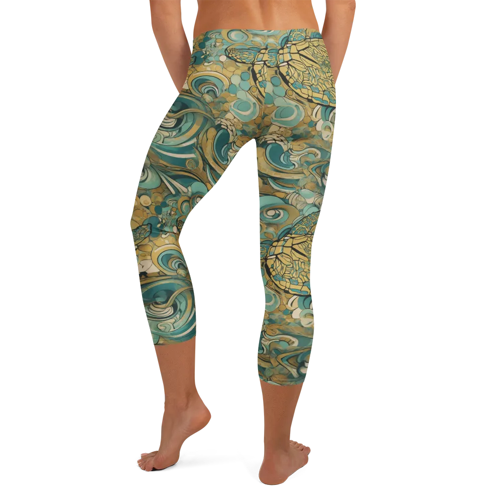 Tidepool Sonata on Capri Leggings — Back