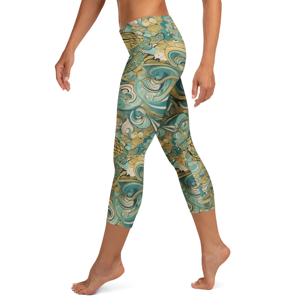 Tidepool Sonata on Capri Leggings — Left