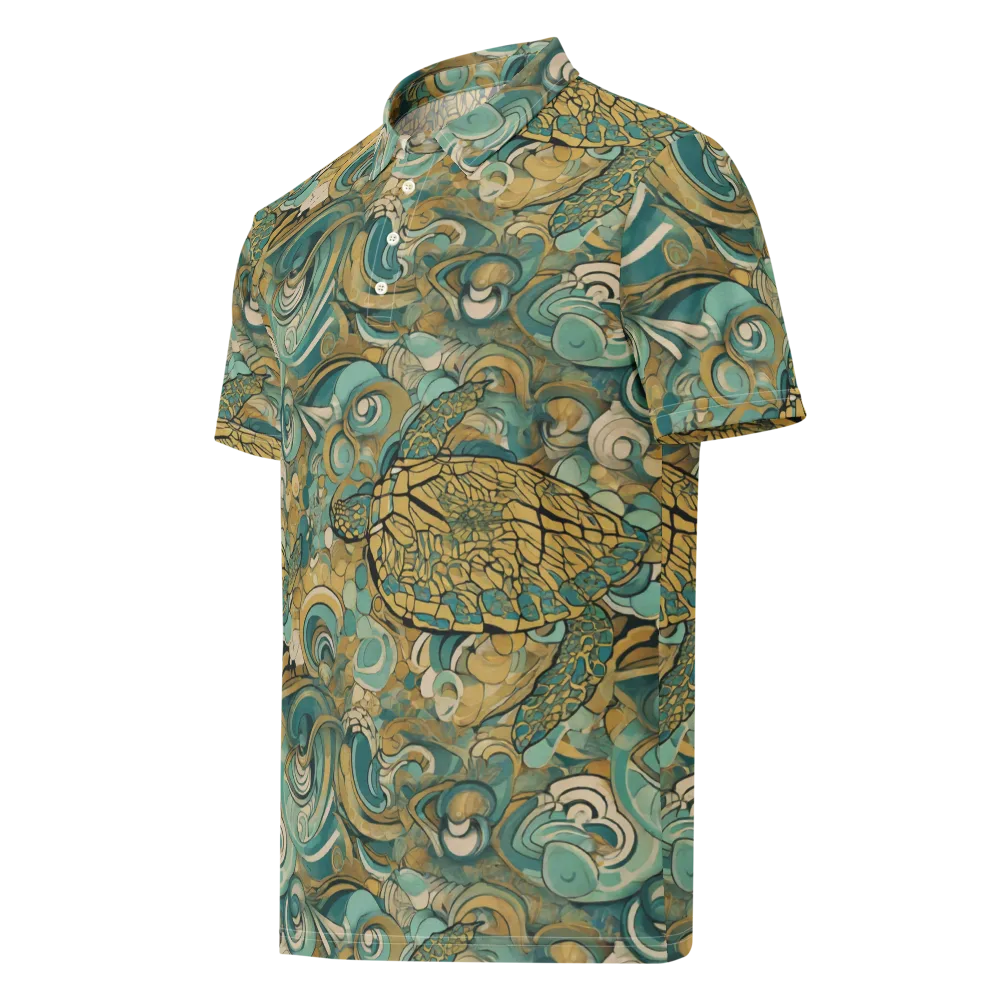 Tidepool Sonata on Men's Slim Fit Polo Shirt — Left Front