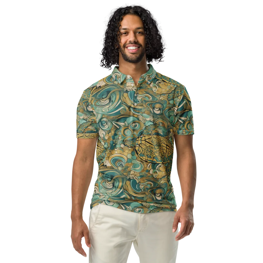 Tidepool Sonata on Men's Slim Fit Polo Shirt — Front