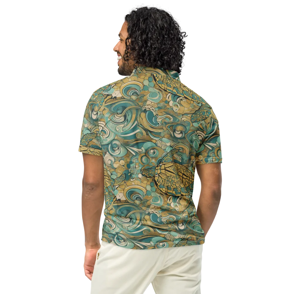 Tidepool Sonata on Men's Slim Fit Polo Shirt — Back