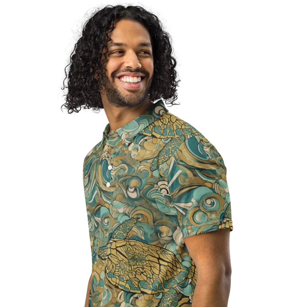 Tidepool Sonata on Men's Slim Fit Polo Shirt — Left Front
