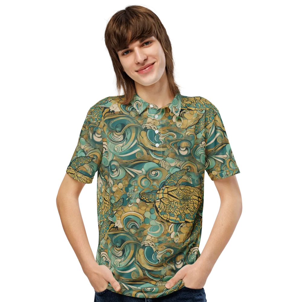 Tidepool Sonata on Men's Slim Fit Polo Shirt — Front