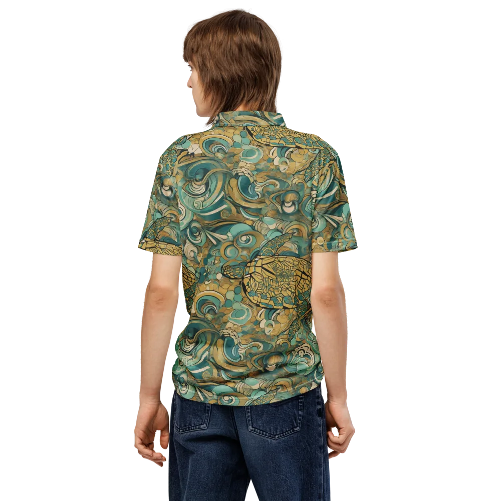 Tidepool Sonata on Men's Slim Fit Polo Shirt — Back