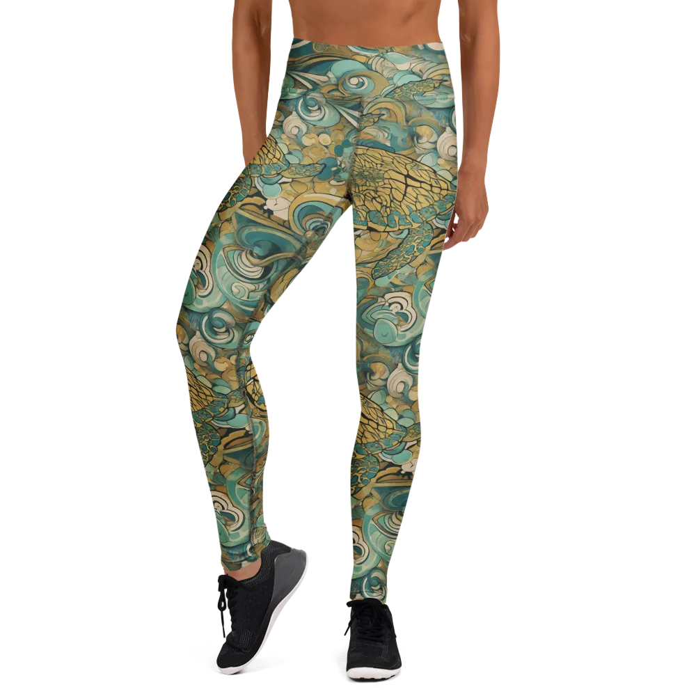 Tidepool Sonata on Yoga Leggings — Front