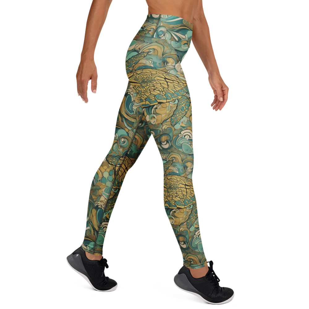 Tidepool Sonata on Yoga Leggings — Right