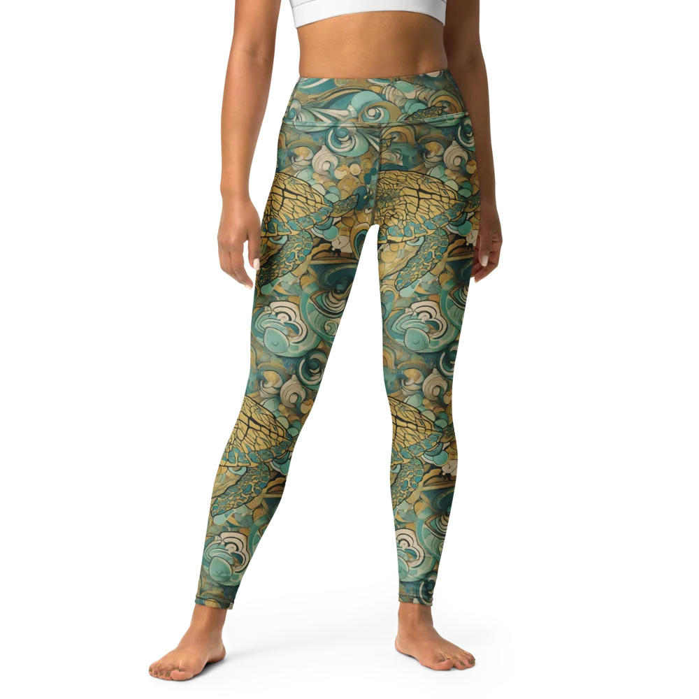 Tidepool Sonata on Yoga Leggings — Front