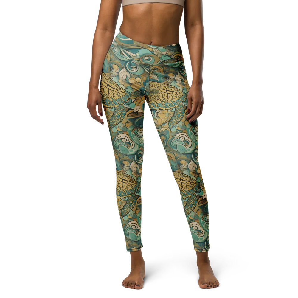 Tidepool Sonata on Yoga Leggings — Front