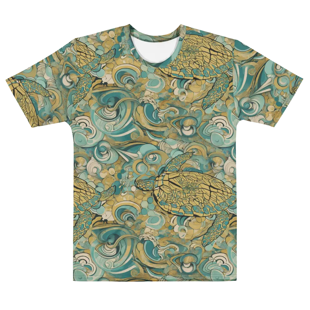 Tidepool Sonata on Men's Cotton Crew Neck T-Shirt — Front