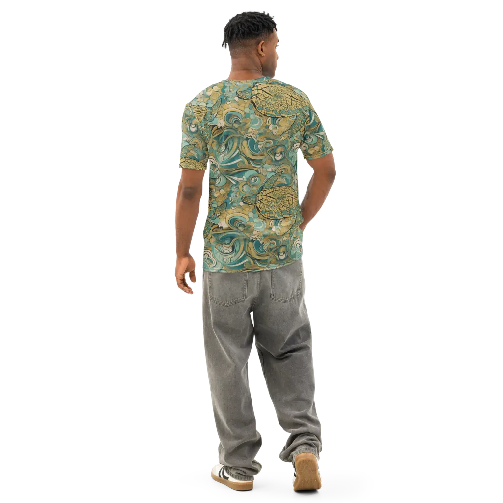 Tidepool Sonata on Men's Cotton Crew Neck T-Shirt — Back