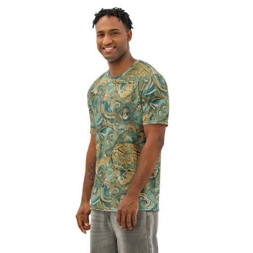 Tidepool Sonata on a Men's Cotton Crew Neck T-Shirt