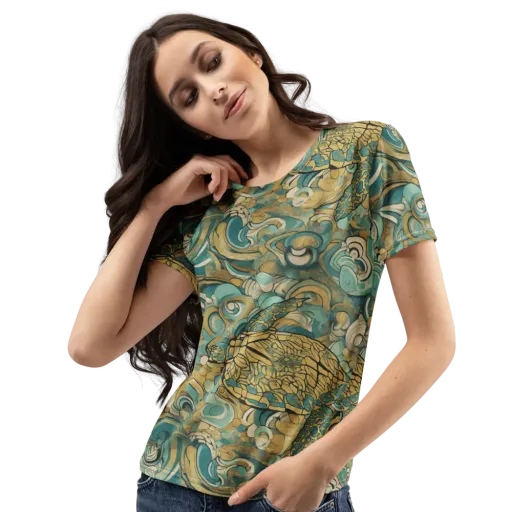 Tidepool Sonata on a Women's Crew Neck T-Shirt