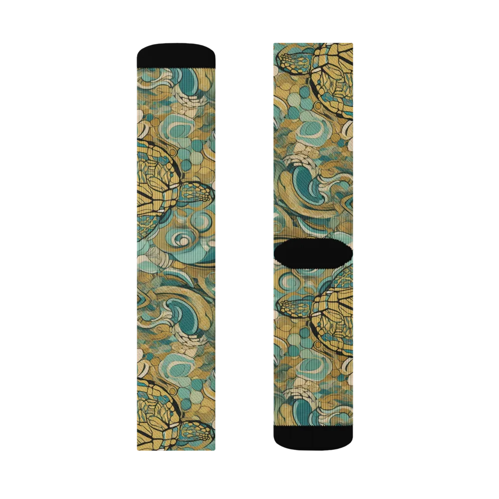 Tidepool Sonata on Socks — Left Sock