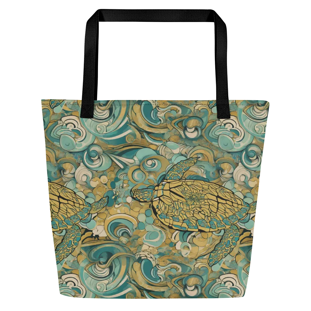 Tidepool Sonata on Large Tote Bag W/ Pocket — Front