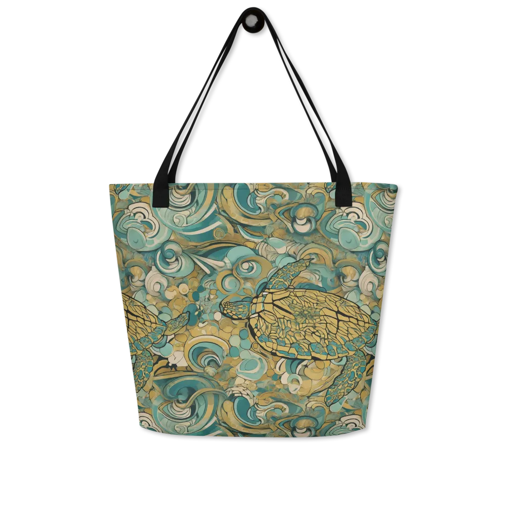 Tidepool Sonata on Large Tote Bag W/ Pocket — Front