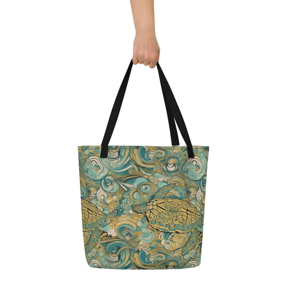 Tidepool Sonata on Large Tote Bag W/ Pocket — Front