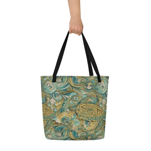 Tidepool Sonata on a Large Tote Bag W/ Pocket