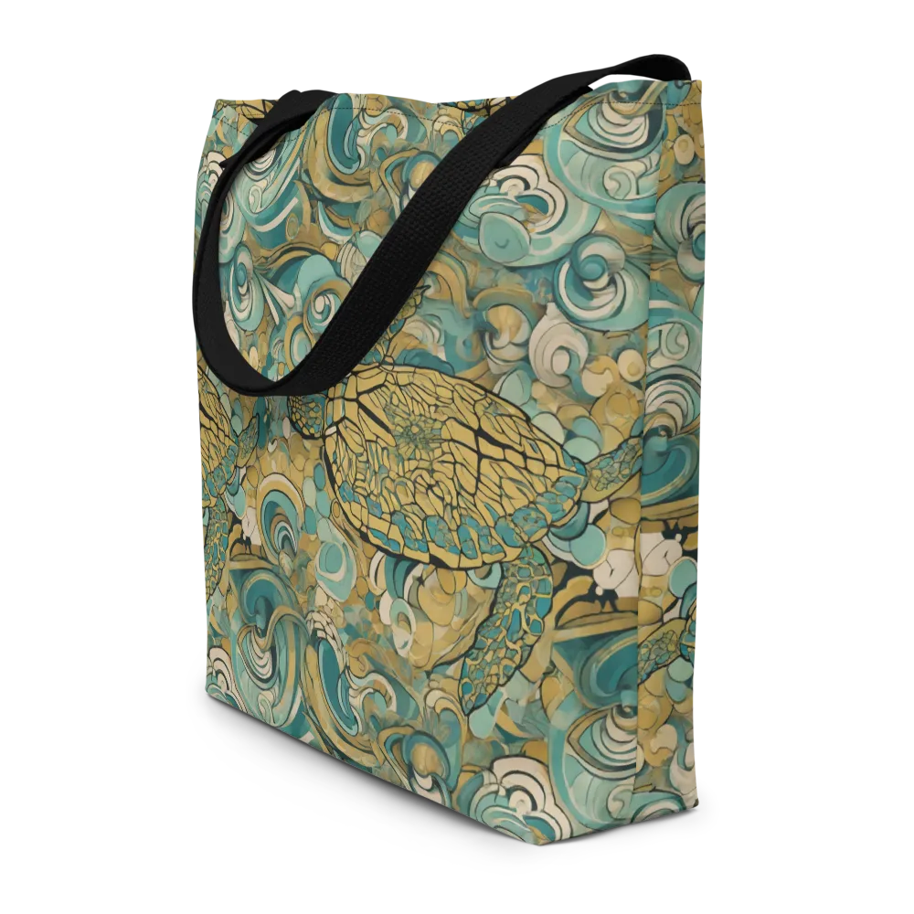 Tidepool Sonata on Large Tote Bag W/ Pocket — Front
