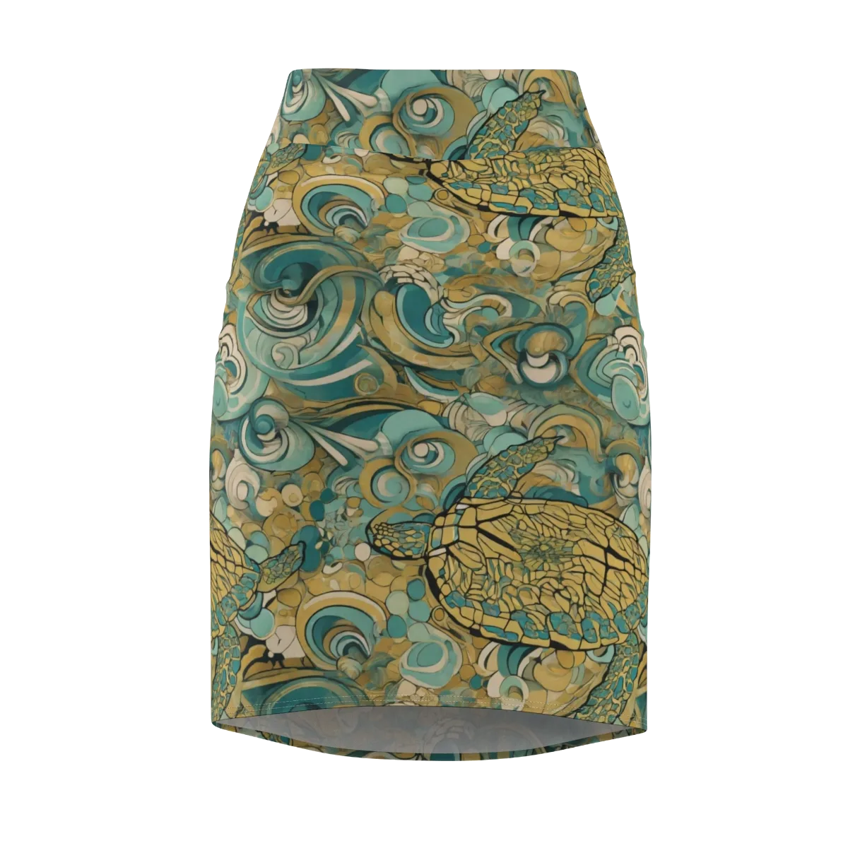 Tidepool Sonata on Pencil Skirt — Front