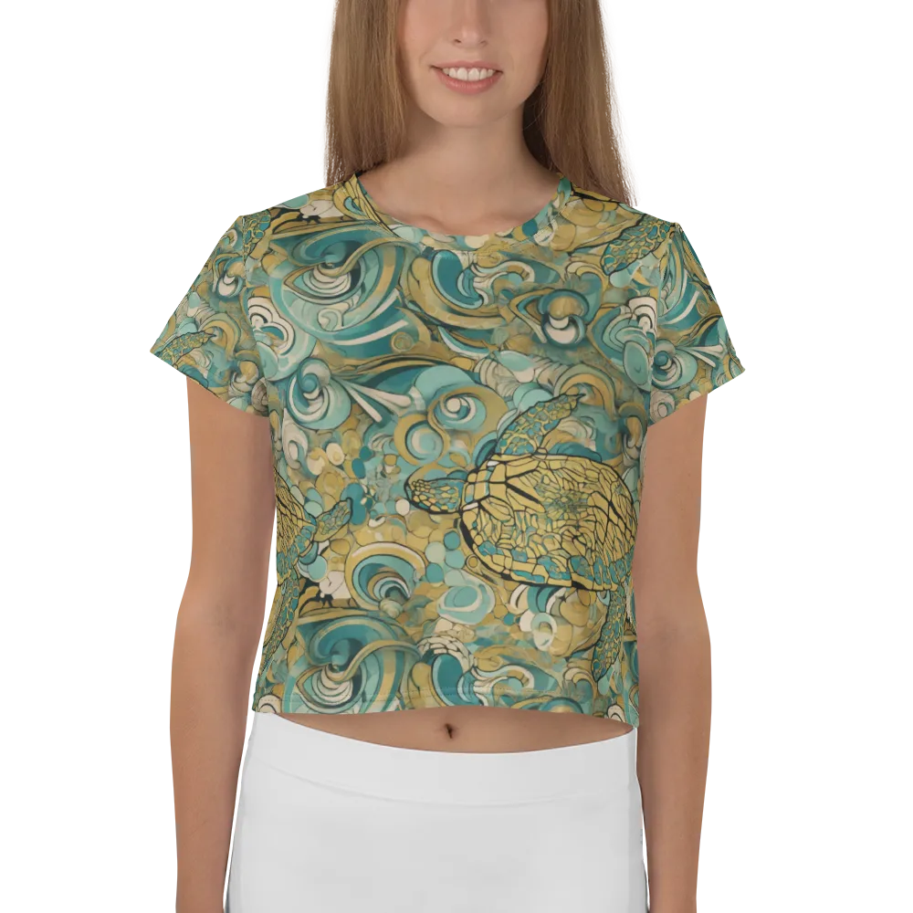 Tidepool Sonata on Crop Tee — Front