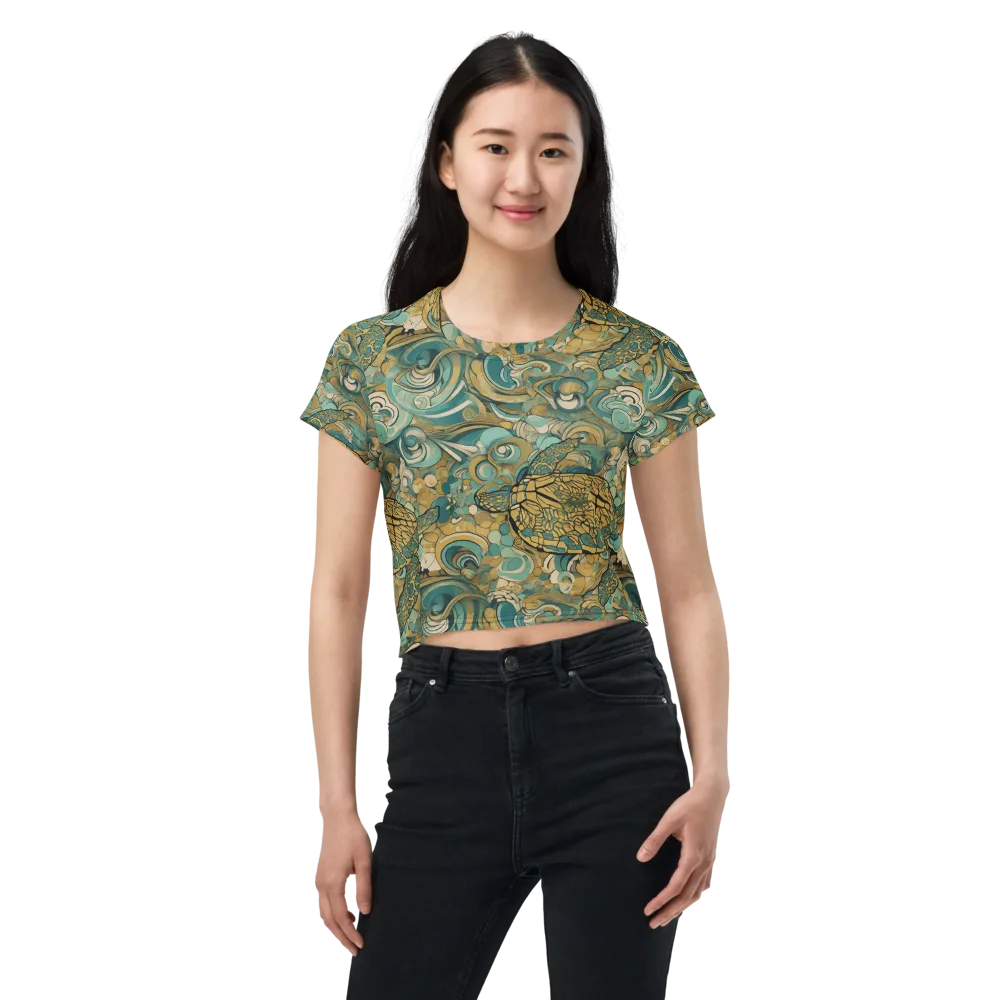 Tidepool Sonata on Crop Tee — Front
