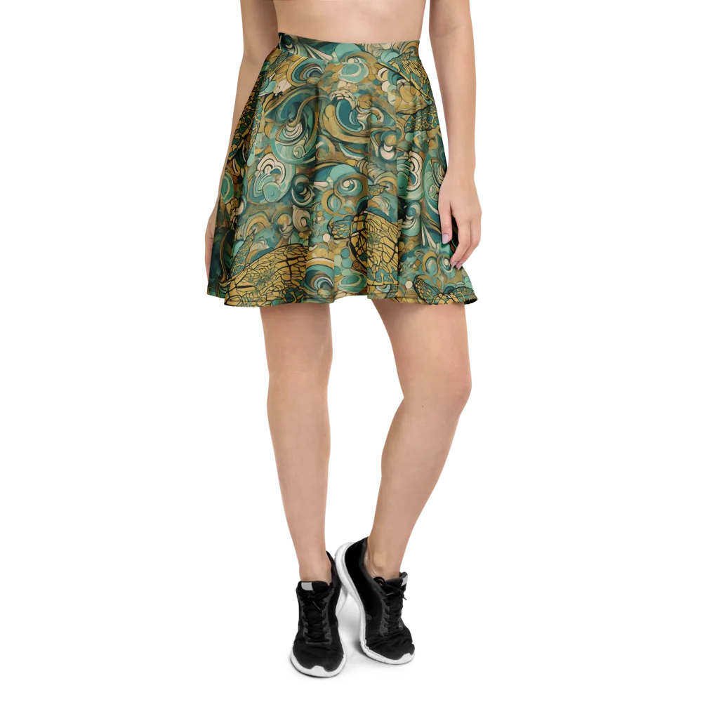 Tidepool Sonata on Skater Skirt — Front