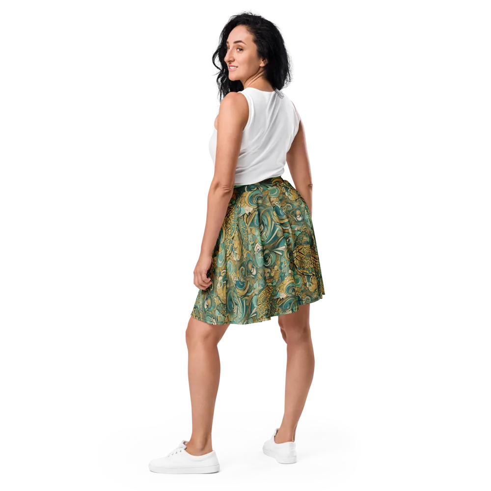 Tidepool Sonata on Skater Skirt — Back