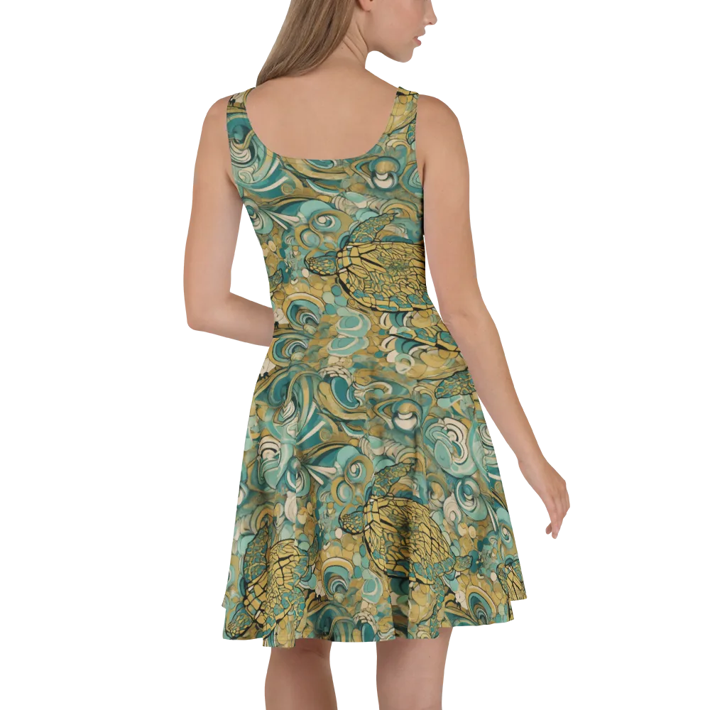Tidepool Sonata on Skater Dress — Back