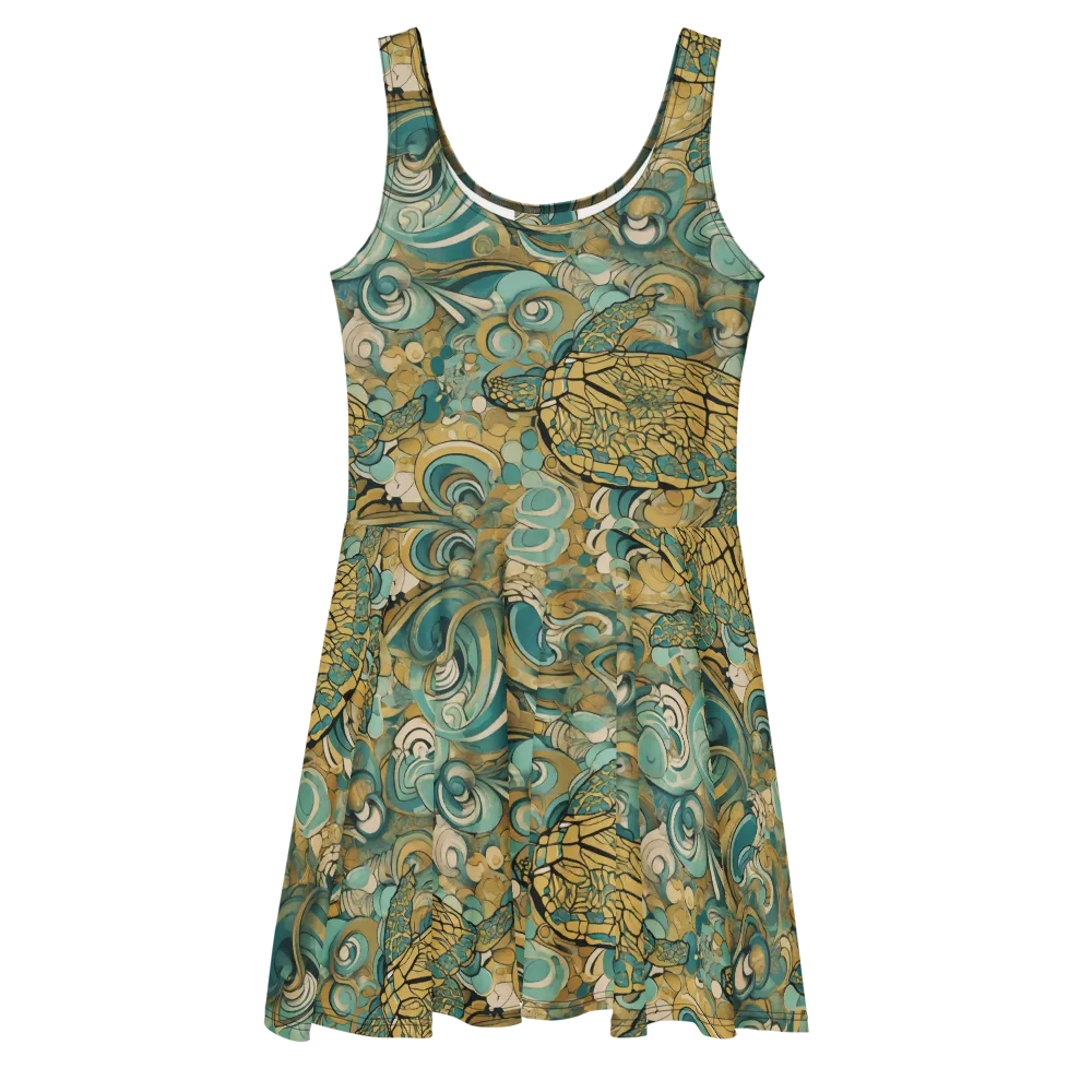 Tidepool Sonata on Skater Dress — Front