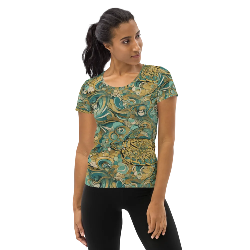 Tidepool Sonata on Women's Athletic T-Shirt — Front