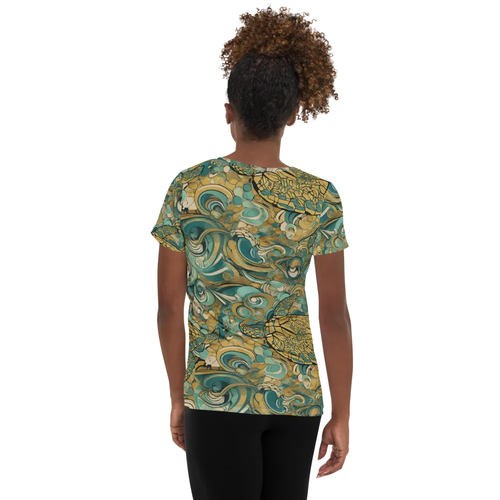 Tidepool Sonata on Women's Athletic T-Shirt — Back