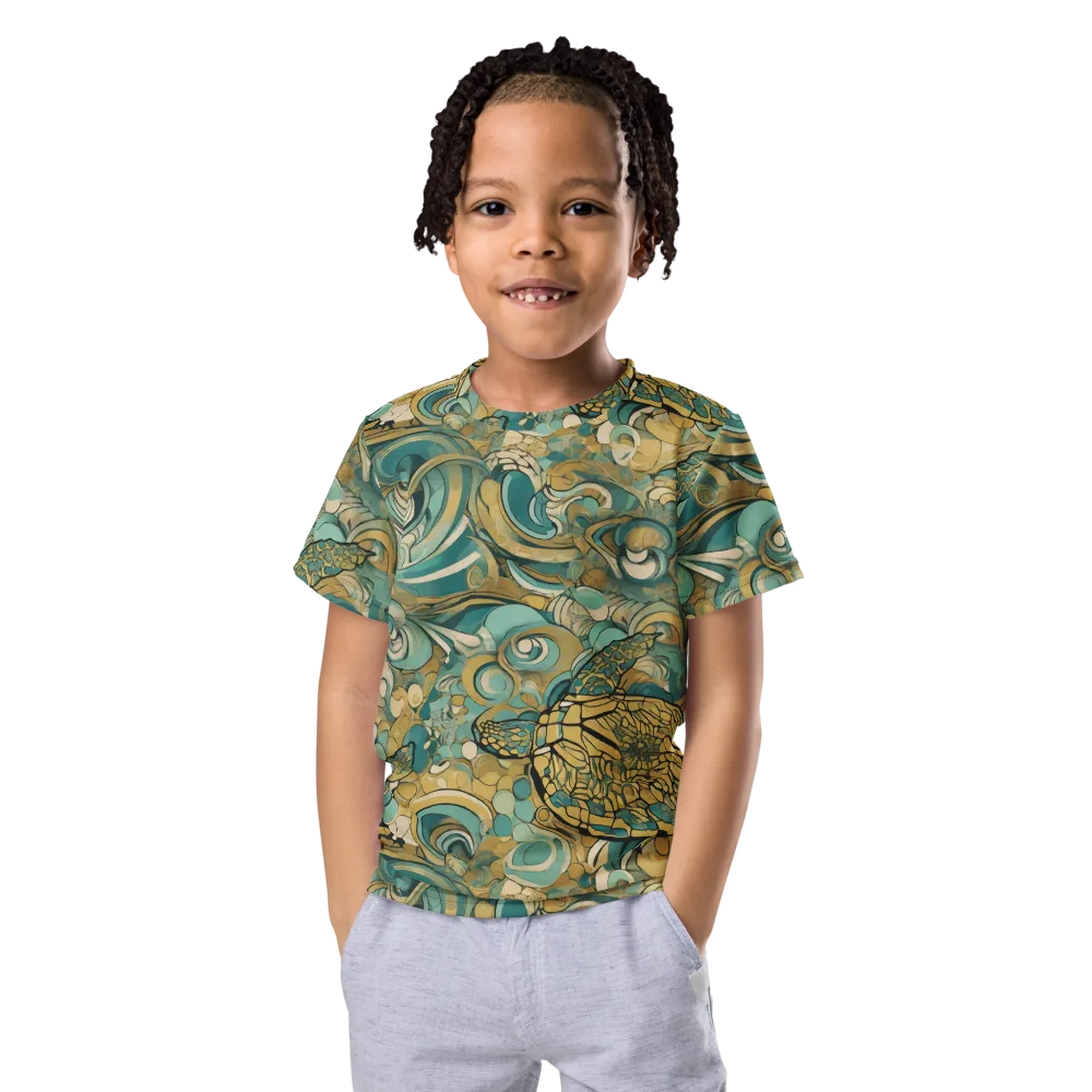 Tidepool Sonata on Kids Crew Neck T-Shirt — Front