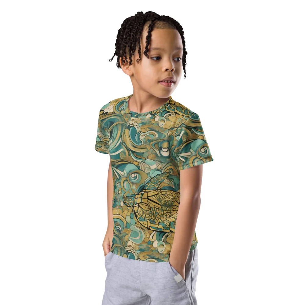 Tidepool Sonata on Kids Crew Neck T-Shirt — Left Front